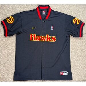 Nike Vtg NBA Atlanta Hawks Rewind 88 Shooting Warmup‎ Shirt Size Large